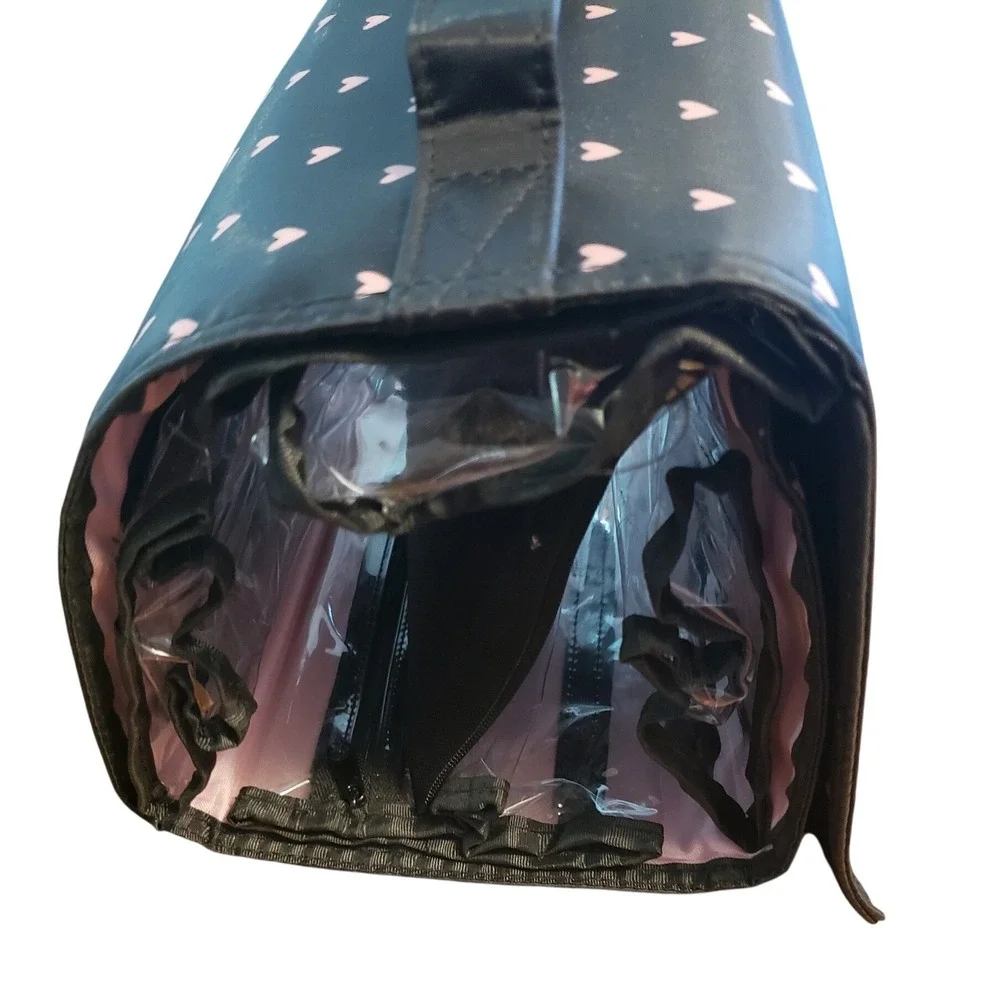 Mary Kay Travel Roll Up Bag Organizer Makeup Cosmetic with bonus Travel mirror